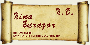 Nina Burazor vizit kartica